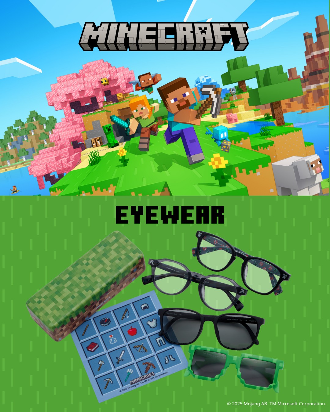MINECRAFT(マインクラフト) EYEWEAR 発売のご案